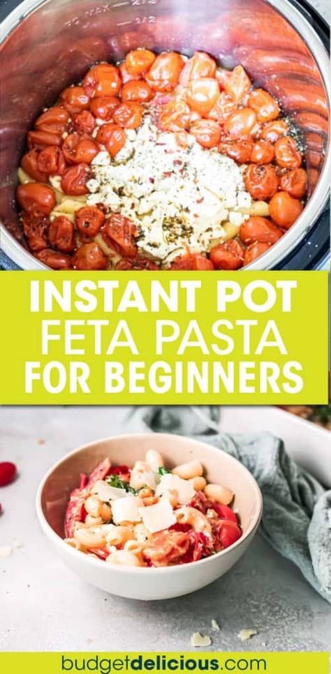 This Instant Pot Baked Feta Pasta with tomatoes is trending on TikTok and with good reason! It’s incredibly flavorful and so easy to make! Combine tomatoes and feta cheese and bake them to creamy… More Pasta Instant Pot, Tomatoes And Feta Cheese, Pasta With Tomatoes, Tomatoes And Feta, Baked Feta Pasta, Instant Pot Pasta Recipe, Baked Feta, Easy Budget, Budget Recipes