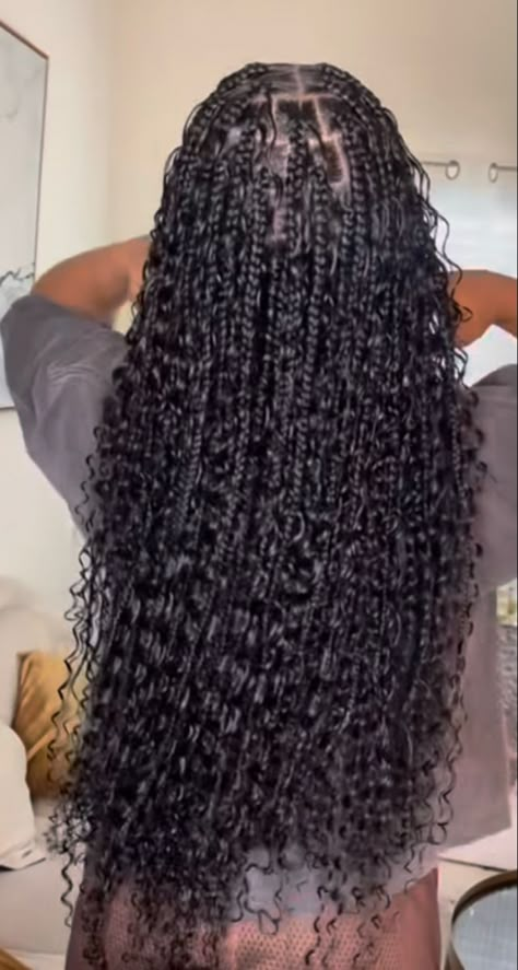 Boho Goddess Braids, Goddess Knotless Braids, Goddess Knotless, Boho Braided Hairstyles, Goddess Braids Hairstyles, Box Braids Hairstyles For Black Women, Cute Box Braids Hairstyles, Quick Braided Hairstyles, Protective Hairstyles Braids