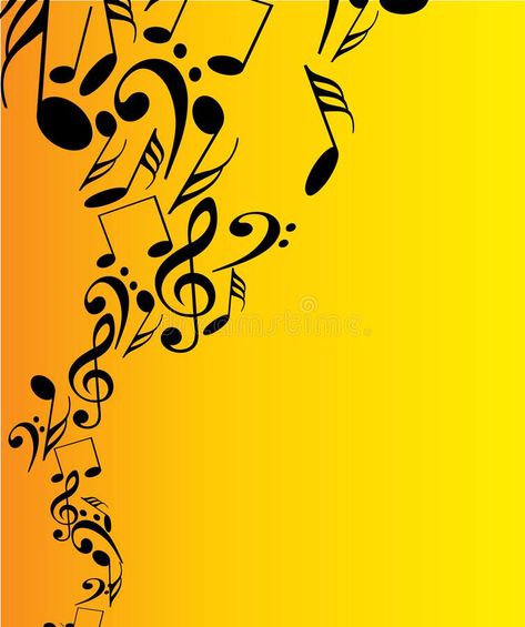 Music notes on yellow background royalty free stock photo Singer Background, Background Brown, Digital Art Photography, Fall Images, Celebrity Pics, Yellow Abstract, People Dancing, About Music, Yellow Paper