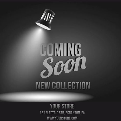 Coming soon lightbulb video. New product announcement promo template. Construction Website Templates, Under Construction Website, Soon Video, Arrival Poster, Pedigree Chart, Instagram Post Ideas, Small Business Quotes, Photo Facebook, Invert Colors