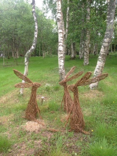 Sculptures for sale - Katherine Miles - Willow Artist Environmental Sculpture, Scarecrows For Garden, Willow Garden, Landscape Gardening, Twig Art, Garden Animals, Sculptures For Sale, Garden Art Sculptures, Outdoor Sculpture