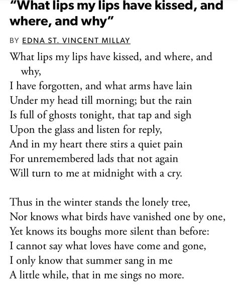 Edna St Vincent Millay, Words Mean Nothing, St Vincent, Poetry Collection, Magic Words, Poetry Words, A Poem, Poem Quotes, Nature Quotes