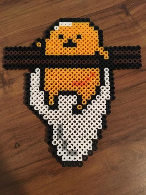 Gudetama Perler by KNC311 on DeviantArt Gudetama Pixel Art Grid, Gudetama Perler Bead Patterns, Gudetama Pixel Art, Gudetama Alpha Pattern, Gudetama Perler, Over The Garden Wall Perler Beads, Gudetama Perler Beads, Gudetama Cross Stitch Pattern, Meme Perler Beads