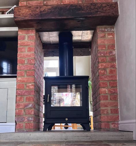 Double (sided) Trouble with a 3rd stove for our wonderful client in Braughing. An upgraded double sided stove in the Chesneys Salisbury fitted with flexible liner in the flue and twin wall flue from stove due to fireplace beams #doublesidedstove #doublesidedwoodburner #doublesidedfire #chesneydoublesidedburner #chesneydoublesided #braughing Westbury House, Double Sided Log Burner, Luxury Fireplace, Nantucket Cottage, Double Sided Stove, Two Sided Fireplace, Log Burning Stoves, Fireplace Beam, British Family