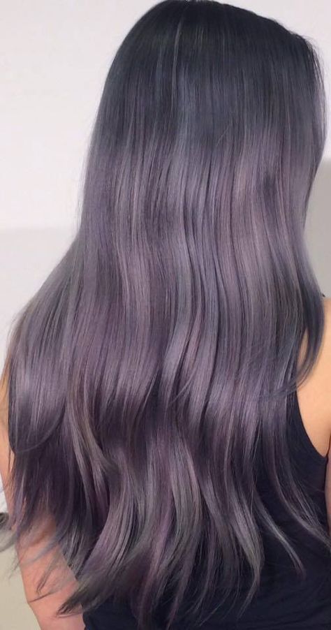 Lavender Grey Hair, Silver Purple Hair, Hair Color Grey Silver, Purple Grey Hair, Hair Inspired, Brown Ombre Hair, Hair Dyes, Silver Hair Color, Dye Ideas