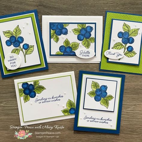 Blueberry Bunches Class to Go New Things To Try, Bee Cards, Hello Cards, Summer Cards, Card Making Techniques, The Class, Card Sketches, Card Layout, Gift Card Holder