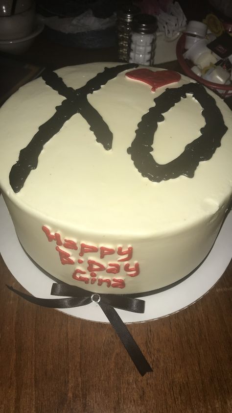 My 16th birthday cake -the weeknd Xo Cake The Weeknd, The Weeknd Birthday Theme, The Weeknd Cake, Xo Cake, Weeknd Birthday, The Weeknd Birthday, Drake Cake, The Weeknd Background, 16th Birthday Cake