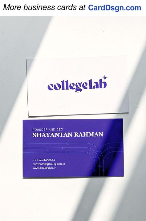 Business Card Design Consultant, College Abroad, Student Business Cards, Business Card Gallery, Square Business Cards, Simple Business Cards, Overseas Education, Branding Identity, Cards Design