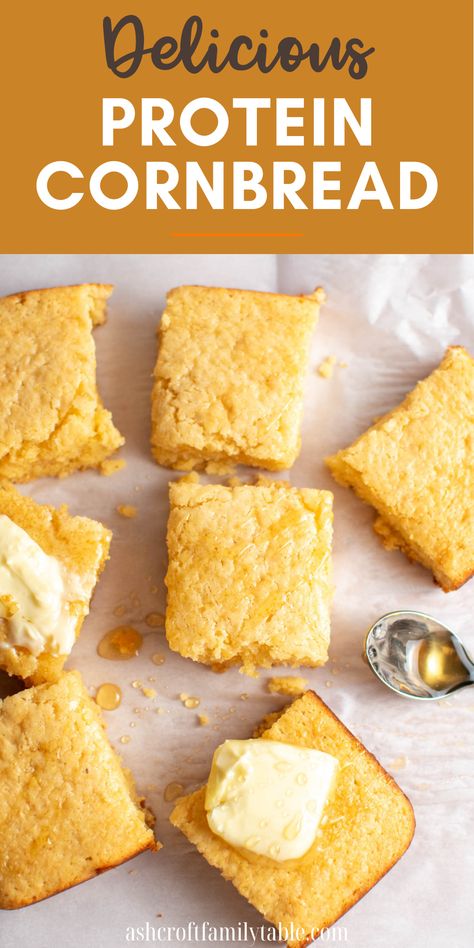 Jiffy cornbread with Greek yogurt. Greek Yogurt Cornbread, Protein Cornbread, Crispy Cornbread, Healthy Cornbread, Greek Yogurt Recipe, Jiffy Cornbread Recipes, Cornbread Recipes, Jiffy Cornbread, Yogurt Recipe