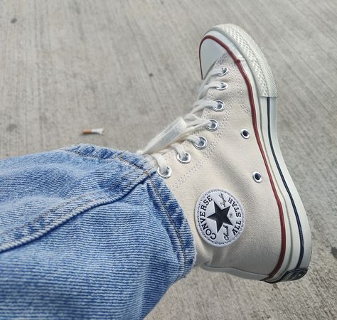 Converse Cream, Cream Converse, Converse Chuck Taylor High, Chuck Taylors High Top, Converse High, Converse High Tops, Chuck Taylor Sneakers, Chucks Converse, Converse Chuck Taylor High Top Sneaker