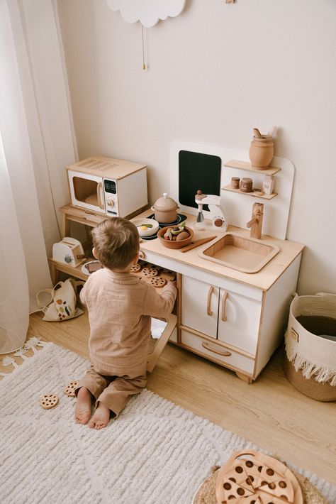 Play Kitchen Set Wooden Kitchen Pretend Play Montessori Furniture Children Birthday Gift Toy Kitchen Kids Gifts Playroom Decor Kids Wooden Furniture, Kids Kitchen Set, Kitchen Montessori, Sophia Rose, Stove Kitchen, Kitchen Sets For Kids, Cooking Toys, Wooden Play Kitchen, Kids Play Kitchen