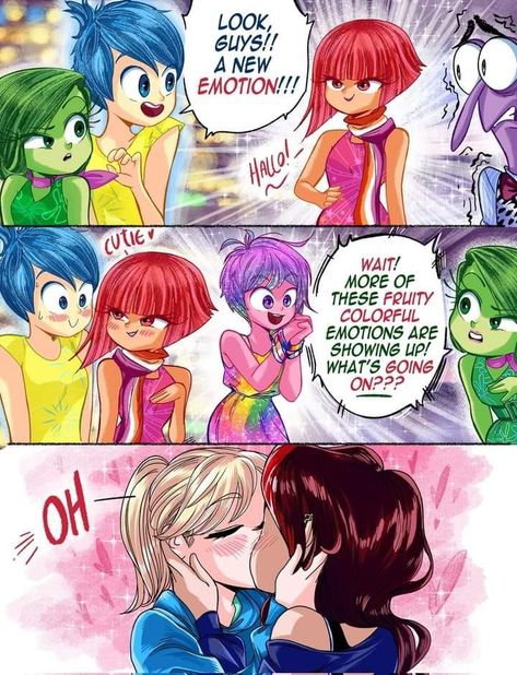 Wholesome Yuri, Riley Inside Out, Anime Lesbian, Inside Out Riley, Yuri Gl, Pac E Mike, Movie Inside Out, Poppy Drawing, Lgbtq Funny