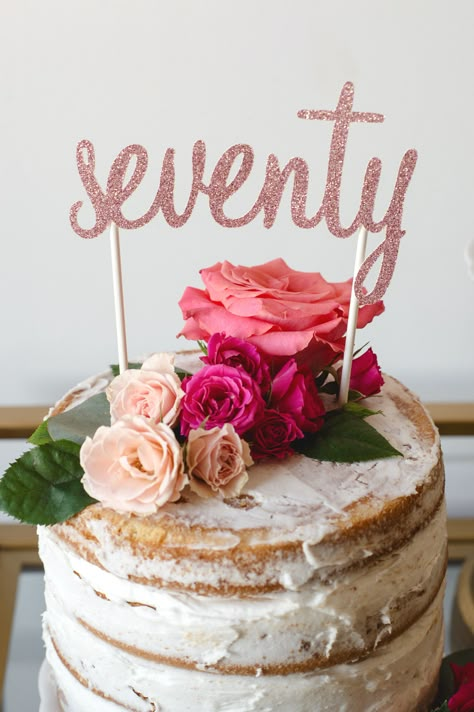 Read More: http://www.stylemepretty.com/2015/05/06/a-whimsical-and-intimate-garden-brunch/ Rustic Birthday Cake, Birthday Cake For Mom, 70th Birthday Cake, Rustic Birthday, 60th Birthday Cakes, 70th Birthday Parties, Birthday Brunch, Party People, Brunch Party