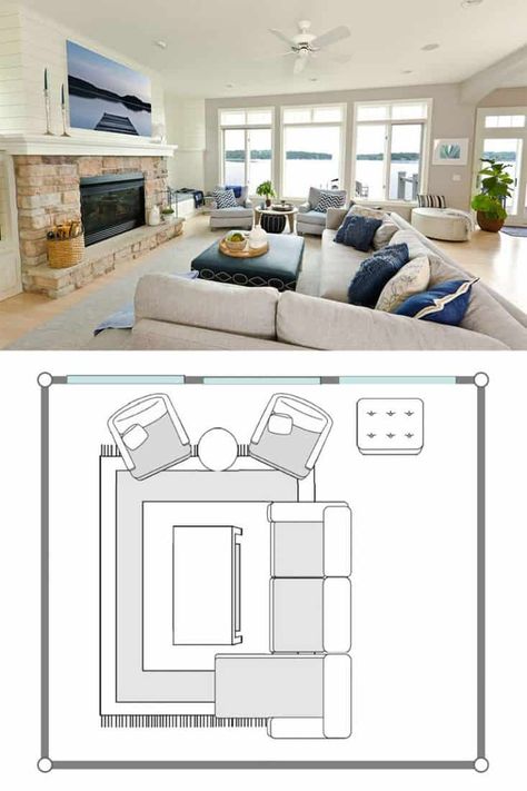 9 L-Shaped Sofa (Sectional) Living Room Layout Ideas - Home Decor Bliss Sectional Living Room Ideas, Sectional Living Room Layout, L Shaped Living Room, Sectional Living Room, Sofa Layout, Narrow Living Room, Living Room Layout, Living Room Furniture Layout, Open Living Room