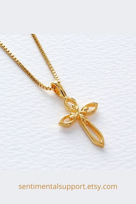 Christian Cross Jewelry, Gold Cross Pendant Jewelry Gift, Gold Metal Cross Pendant Jewelry, 14k Gold Cross Pendant Spiritual Jewelry, Elegant 14k Gold-filled Cross Pendant Necklace, Jesus Necklace, Gold-tone Cross Pendant Jewelry Gift, Faith Necklace, Christmas Necklace