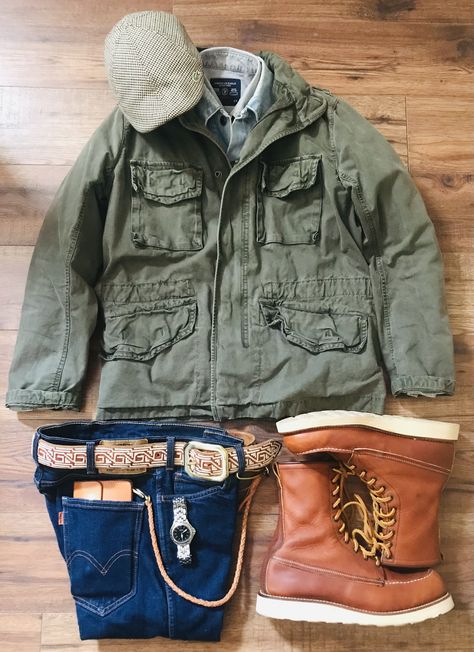 Mens Workwear Style, Work Wear Men Workwear, Outdoorsman Style, Outfit Levis, Outdoorsmen Style, Workwear Menswear, Work Wear Men, Mens Outdoor Fashion, Men Workwear