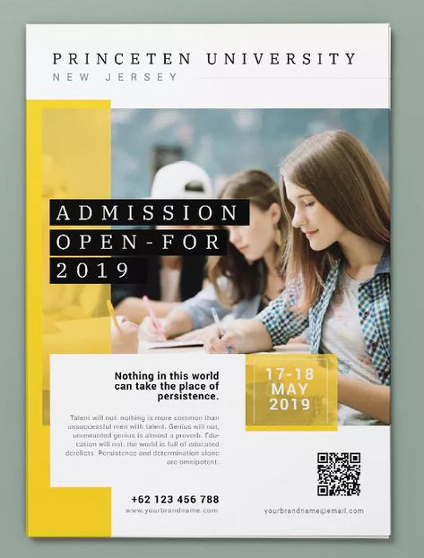 Education Enrollment Flyer Template AI and PSD. Download Education Flyer Design, Education Ads, Social Media Design Ideas, Education Advertising, Google Display Ads, Education Flyer, Educational Youtube Channels, Educational Websites For Kids, Best Educational Apps