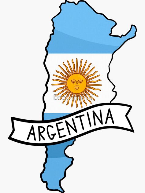 Argentina Door Decoration School, Argentina Drawing, Stickers Argentina, Argentina Sticker, Argentine Flag, Argentina Map, Argentinian Flag, Real Madrid Logo, Flag Drawing