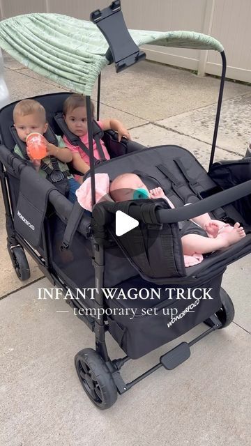 The Mini Boss on Instagram: "The two kiddos fit perfectly in the other set of seats🫶🏻  #wonderfoldwagon #wonderfold #wonderfoldw4 #wagonlife #wagonstroller #2under2 #toddlers #newborn #momtipsandtricks #momlife #sahm" Keenz Wagon Hacks, Wonderfold Wagon Hacks W2, Wonderfold Hacks, Wonderfold Wagon Hacks, Wagon Hacks, Stroller Hacks, Newborn Triplets, Wagon Ideas, Wonderfold Wagon