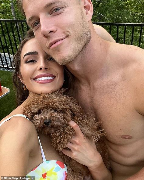 Virtual Fashion Show, Olivia Culpo Style, Football America, Christian Mccaffrey, Olivia Culpo, Virtual Fashion, Power Couple, Looking For Love, The Star