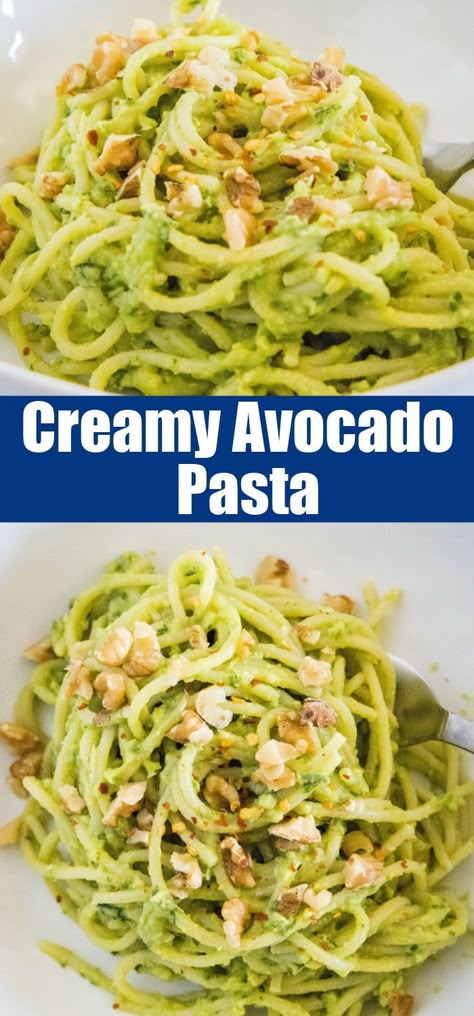 Avocado Pasta Sauce Recipes, Avocado Dinner Recipes, Shrimp Avocado Pasta, Avocado Pasta Recipes, Avocado Spaghetti, Chicken Avocado Pasta, Avocado Pasta Sauce, Avocado Sauce Pasta, Creamy Avocado Pasta