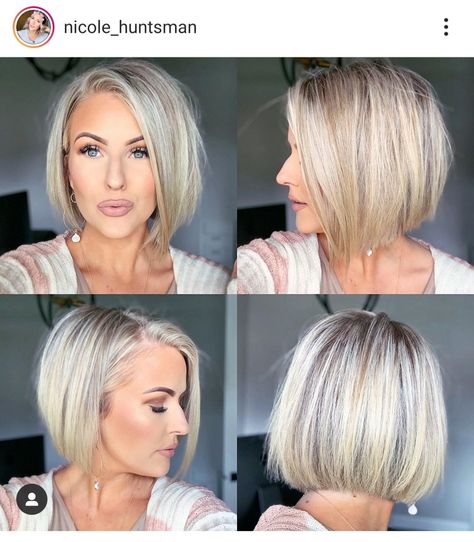 Nicole Huntsman Hair, Nicole Huntsman, Longbob Hair, Κούρεμα Bob, Hair 360, Bob Hairstyles For Fine Hair, Long Bob Hairstyles, Short Blonde, Lace Hair