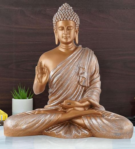 Amazon.com: Human Crafter 01 Gautam Buddha Statue Showpiece Idol Figurine for Feng Sui, Vastu, Home Decor, Office, Diwali, Gifting, Living Room, Bedroom, Study Table -9 : Home & Kitchen Buddha Showpiece, Bedroom Study Table, Large Buddha Statue, Meditating Buddha Statue, Strong Curves, Buddha Idol, Gautam Buddha, Yard Sculptures, Buddha Sculpture