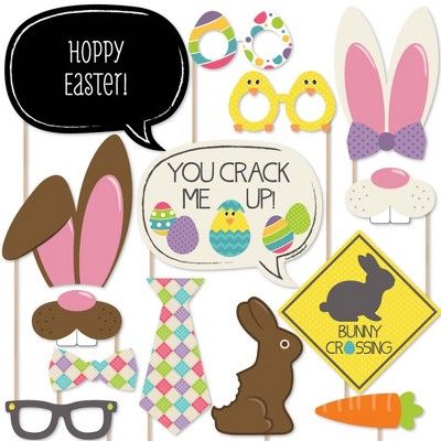 Big Dot Of Happiness Hippity Hoppity - Easter Party Photo Booth Props Kit - 20 Count : Target Photo Stand Ideas, Easter Bunny Photo Booth, Easter Photo Booth Props, Easter Costumes, Adult Easter Egg Hunt, Crowd Photo, Easter Photo Booth, Easter Photo Props, Bunny Photo