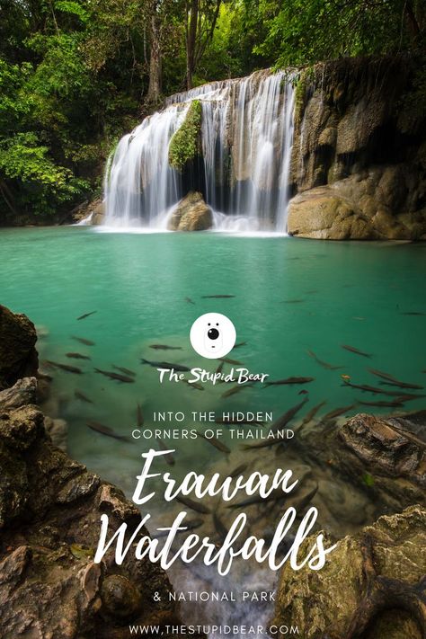 Thailand Waterfall, Erawan National Park, China Travel Destinations, Thailand Adventure, Around The World In 80 Days, Asia Travel Guide, Southeast Asia Travel, Travel Outdoors, Travel Locations