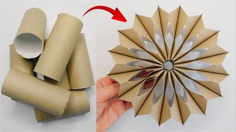 Paper Rolls Diy, Paper Bows Diy, Toilet Paper Roll Diy, Easy Snowflake, Paper Roll Crafts Diy, Recycled Christmas Decorations, Fun Family Christmas Games, Paper Flower Wreaths, Christmas Toilet Paper