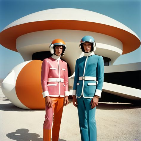 Space Suit Fashion, 90s Futurism Fashion, Retro Futurism Fashion Men, Vintage Futurism Fashion, Vintage Futurism Aesthetic, 50s Futurism, 70s Futurism, Retro Futuristic Aesthetic, Retro Futuristic Fashion