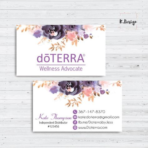 Doterra Logo, Arbonne Business Cards, Doterra Business Cards, Rodan And Fields Business, Essential Oils Business, Doterra Business, Doterra Essential Oils Recipes, Floral Business Cards, Referral Cards