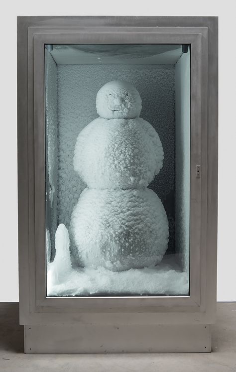 Peter Fischli and David Weiss. Snowman. 1987/2016. Copper, aluminum, glass, water, and coolant system, 85 7/8 x 50 3/8 x 65" (218 x 128 x 165 cm). Courtesy Matthew Marks Gallery. © Peter Fischli and David Weiss Peter Fischli David Weiss, Public Sculpture, Cleveland Museum Of Art, Outdoor Sculpture, Exhibition Space, Sculpture Installation, Henri Matisse, Museum Of Modern Art, Public Art