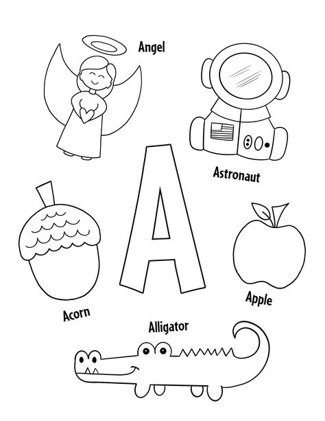 Kg1 Worksheets, Letter A Worksheets For Preschool, Letters Activities, Alphabet Crafts Preschool, Classroom Organization Elementary, Toddler Lessons, Lesson Plans For Toddlers, Tracing Sheets, Baby Art Projects