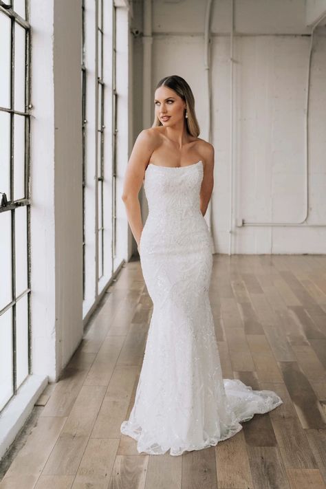 Sabrina Wedding Dress, Madi Lane Bridal, Strapless Lace Wedding Dress, Beaded Lace Wedding Dress, Bridal Showroom, Madi Lane, Jordan Dress, Sabrina Dress, Always A Bridesmaid