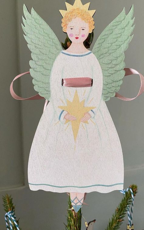 Wooden Angel Tree Topper, Elizabeth Harbour, Angel Faces, Christmas Angel Tree Topper, Christmas Tree Angel, Wooden Angel, Angel Tree Topper, Wooden Decoration, Angel Tree