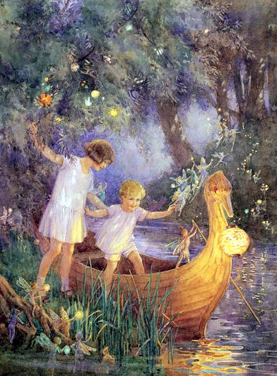 Vintage Books and Illustrators: Margaret Tarrant, Illustrating the Wonders of Childhood Fairy Boat, Fairy Prints, Woodland Fairies, Margaret Tarrant, 5x7 Frame, Fairy Forest, Greeting Card Collection, Fairy Cottage, Cicely Mary Barker