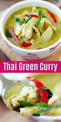 Easy Green Curry, Authentic Thai Green Curry, Easy Thai Green Curry, Thai Green Curry Chicken, Thai Green Curry Recipe, Thai Green Chicken Curry, Green Curry Sauce, Thai Curry Recipes, Green Curry Recipes