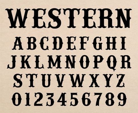 Western Font Wild West Font Old West Font Western Font Styles Cowboy Font Cowgirl Font Old Western Font Western Script Country Font Gothic fonts Font fonts #font #fonts #dafontfonts 17.572 Western Font Alphabet, Cowgirl Font, Free Hand Fonts, Font Gothic, Cowboy Font, Country Fonts, Font Writing, Numbers Tattoo, Old Fashioned Fonts