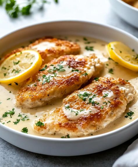 Chicken Francese Recipe - elianarecipes.com Chicken Francaise Recipe Easy, Chicken Fricassee Recipe, Chicken Flour Recipe, Chicken Francaise Recipe, Chicken Francese Recipe, Chicken Fillet Recipes, Chicken Francese, Fried Chicken Cutlets, Chicken Fricassee