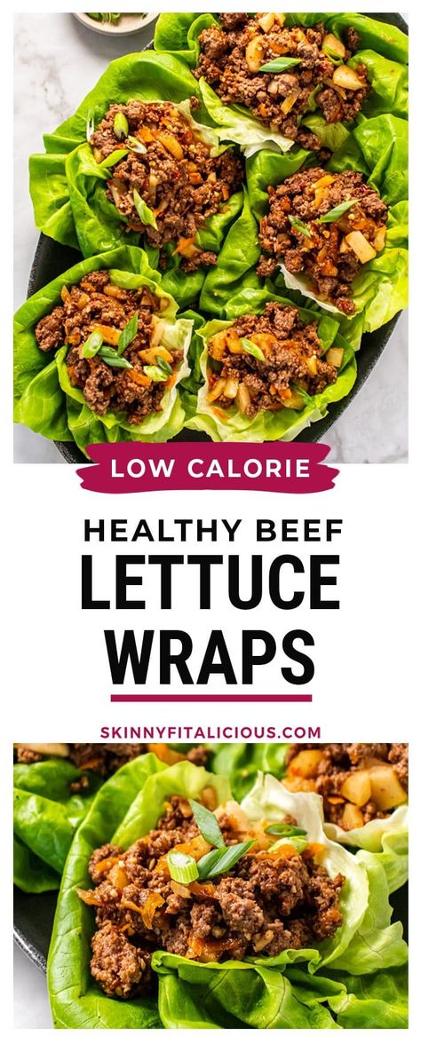 Lettuce Wraps Healthy Easy, Lettuce Wraps Pf Changs Recipe, Ground Beef Lettuce Wraps, Low Carb Lettuce Wraps, Easy Lettuce Wraps, Lettuce Wraps Healthy, Steak And Broccoli, Beef Lettuce Wraps, Healthy Low Carb Dinners