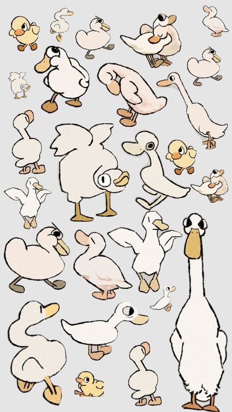 Duck Looking At Camera, Ducks Doodle, Silly Duck Drawing, Ducky Drawings, Flying Duck Drawing, Goose Drawing Simple, Duck Cartoon Drawing, Duck Draw, Goose Aesthetic