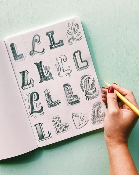 #lettering #calligraphy #guide #dropshadow #dimension #layout #composition #learn #typography #lettering #handlettering #guides #design Lauren Hom Lettering, Lauren Hom, Fonts Doodle, Alfabet Font, Doodle Font, Learn Hand Lettering, Hand Lettering Styles, Lettering Guide, Hand Lettering Inspiration