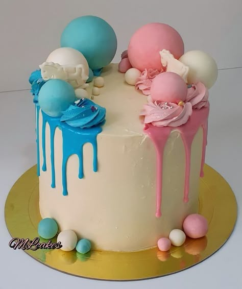 Unisex Baby Shower Cakes, Morning Smile, Half Birthday Cakes, Twin Birthday Cakes, Cake For Husband, 2 Cake, Simple Cake Designs, Twins Birthday, Cake Decorating Piping