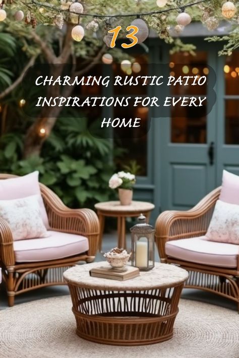 As I unwind on this cozy patio, I'm surrounded by the perfect blend of rustic charm and comfort. The inviting wicker chairs and natural textures create an oasis where I can enjoy my morning coffee or relax with a good book. This space is not just for gathering; it's a personal retreat that reflects my love for elegant, yet cozy design. Rustic Patio Ideas, Lodge Look, Rustic Patio, Patio Design Ideas, Personal Retreat, Cozy Patio, Patio Inspiration, Traditional Dining Room, Cozy Design