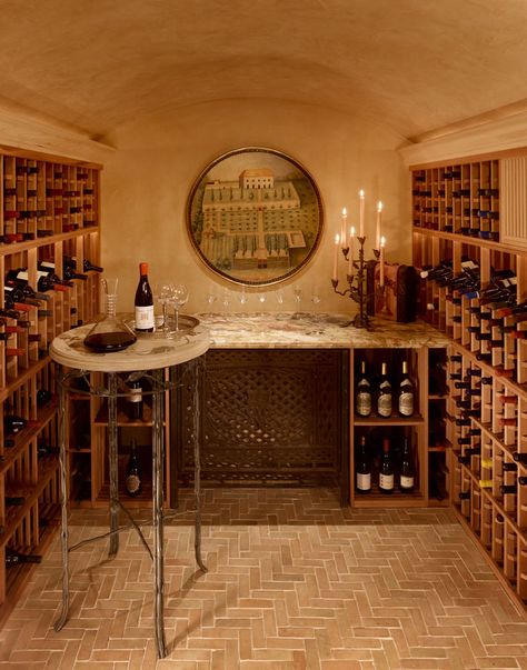 Mediterranean Wine, Plastered Walls, Wine Cellar Basement, Glass Wine Cellar, Wine Rooms, Wine Closet, Wine Cave, Dining Room Design Modern, Home Wine Cellars