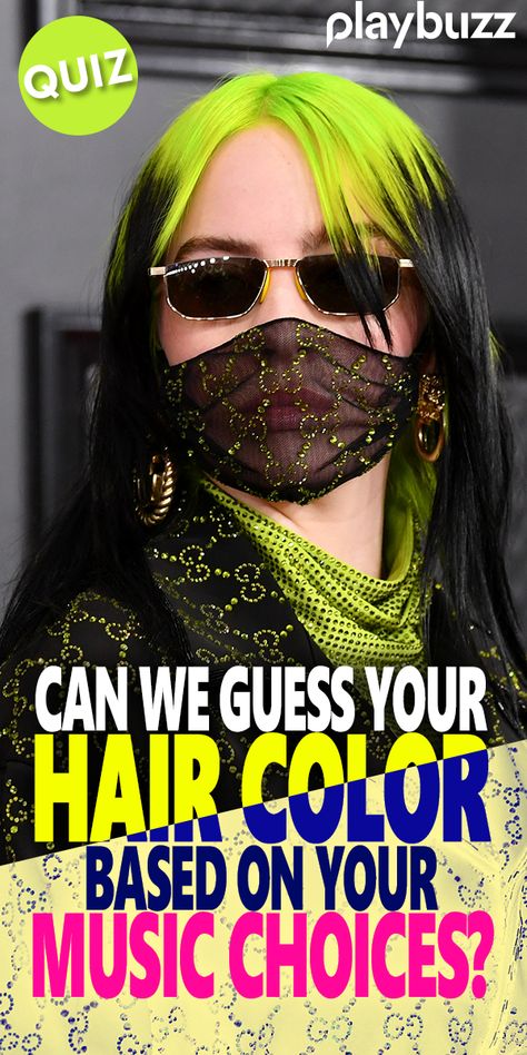 Hair Quizzes, Hair Color Quiz, Color Personality Quiz, Lady Gaga Hair, Billie Eilish Fashion, Music Quiz, Quiz Personality, Justin Bieber Songs, I Am A Singer