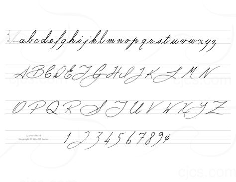 CJ Roundhand Sample Sheet – CJs Creative Studio Cursive Styles, Style Handwriting, Cursive Letters Font, Reading Room Design, Brush Lettering Font, Handwriting Inspo, Spelling Homework, Algebra Problems, Cursive Handwriting Worksheets