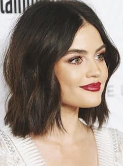 Lucy Hale Bob, Lucy Hale Hair, Neck Length Hair, Hair 50, Wedding Haircut, Hairstyles Bob, Wavy Bob Haircuts, Everyday Hair, Wavy Lob