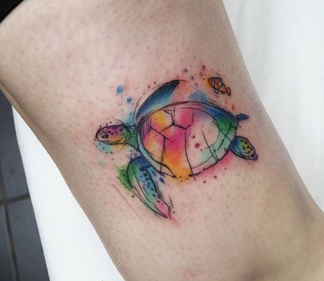 Josie Sexton on Instagram: “Tiny tiny watercolour sea turtle on a ankle 😊 #tattoo #watercolor #watercolourtattoo #turtletattoo #turtle #sketchytattoo” Sea Turtle Watercolor Tattoo, Turtle Watercolor Tattoo, Small Turtle Tattoo, Watercolor Turtle, Sketchy Tattoo, Sea Turtle Tattoo, Turtle Tattoo Designs, Tattoo Watercolor, Turtle Watercolor